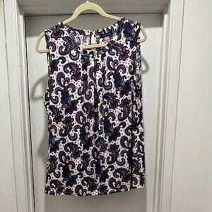 Tommy Hilfiger Sz.XL Blue/Burgundy/White Blouse